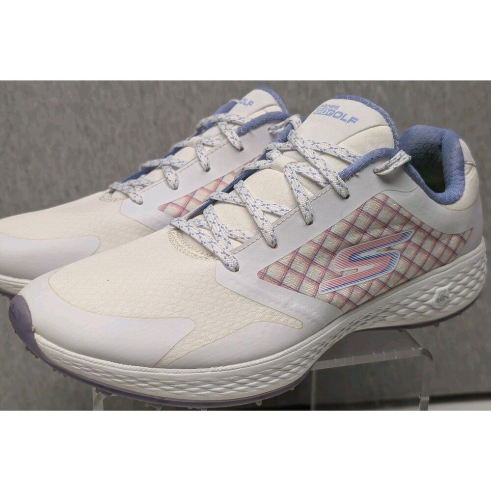 Skechers Performance Go Golf Eagle Shoes SN14868 White Purple Women's - Sz 9.5